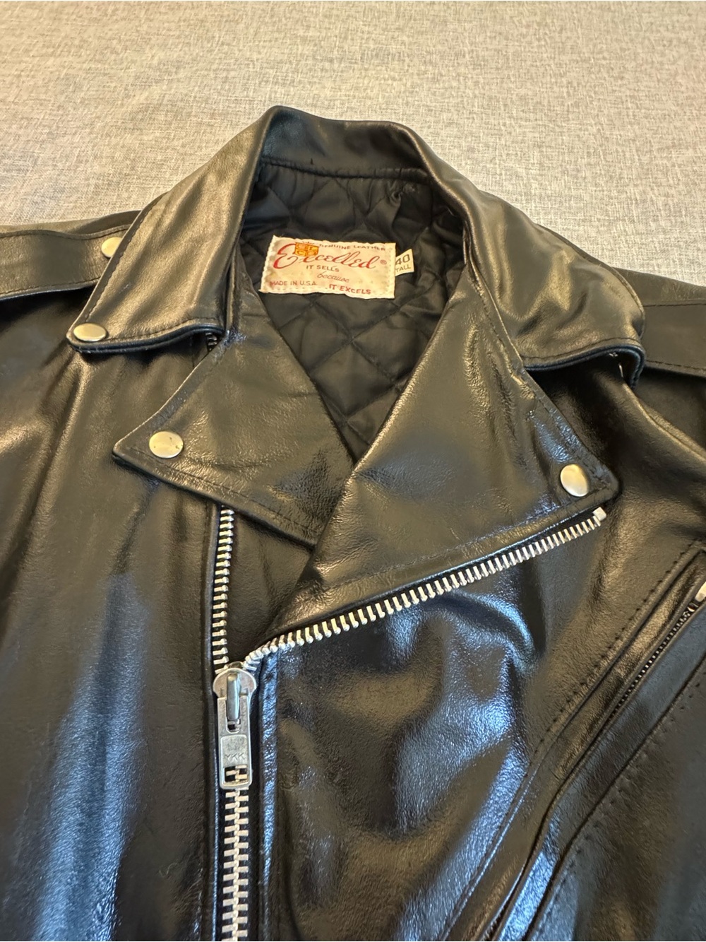 Vintage Excelled Leather Motorcycle Jacket - Picture 6 of 16